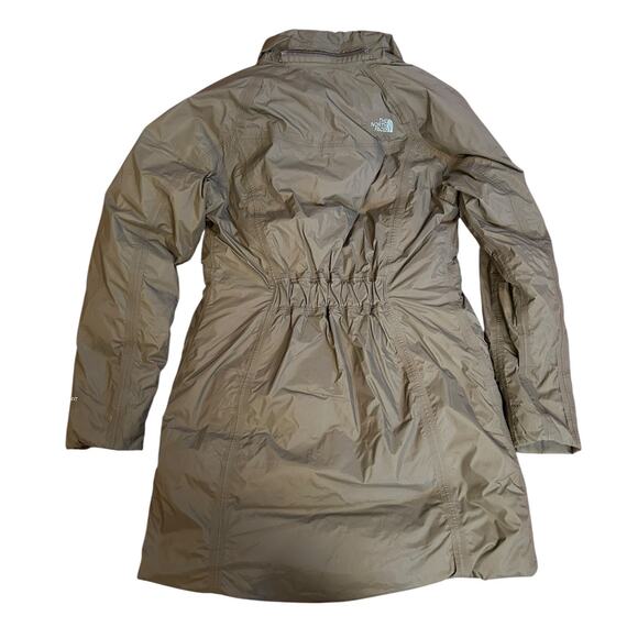 THE NORTH FACE Khaki Green Hyvent Long Sleeve Mid-Length Puffer Jacket MEDIUM - Picture 2 of 9